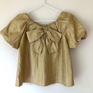 Metallic Gold Zara Blouse 12T